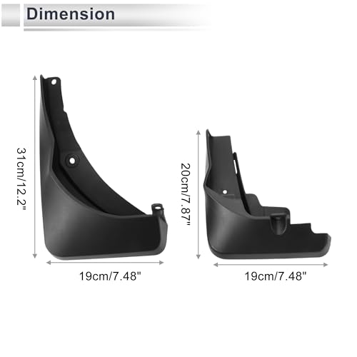 Image of X AUTOHAUX 1set Front and Rear Mud Flaps Splash Guards Mud Guards for Audi Q2 2018-2021 for Audi Q2L 2018-2021 W /Mount Accessories