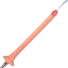 HOSED 12" Slim Silicone Enema Hose for Beginners, Men, Women, Couples. Realistic Look Extra-Long Dong, Compatible. Premium Silicone. 2 Pieces, Flesh.