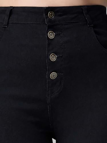 Image of Miss Chase A+ Women's Bootcut High Rise Regular Length Stretchable Denim Jeans