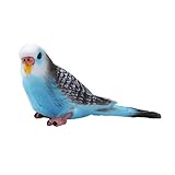  Vektenxi Dekorative Simulation Papagei künstliche Figuren Miniatur Tiermodell Vögel, Handwerk Vogel für Zuhause Ornamente, blau Papagei neu freigegeben