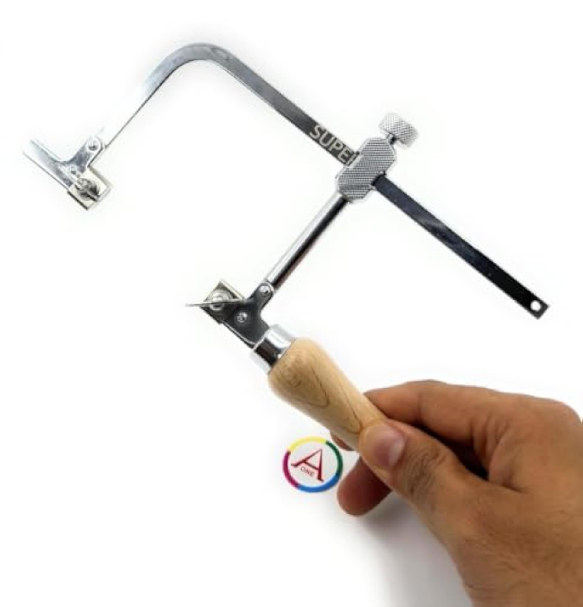 Chrome Plated Saw Frame with 144 Blades for Metal and Wood Cutting