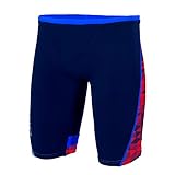 ZONE3 Men's Prism Bañador Jammers, Azul Oscuro y Rojo, 28 para Hombre