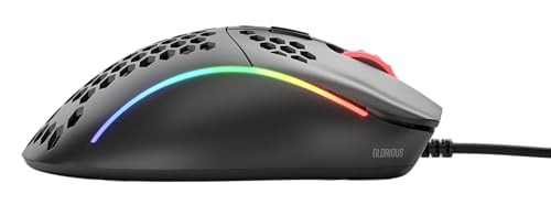 Image of GLORIOUS Model D- (Minus) Wired Gaming Mouse - 61g Superlight Honeycomb Design, RGB, Ergonomic, Pixart 3360 Sensor, Omron Switches, PTFE Feet, 6 Buttons - Matte Black