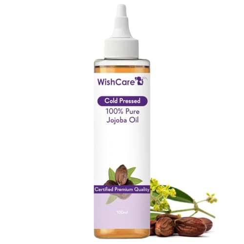 WishCare® Pure Cold Pressed Natural Unrefined Jojoba Oil – Moisturizer for Skin, Hair and Nails – 100 Ml