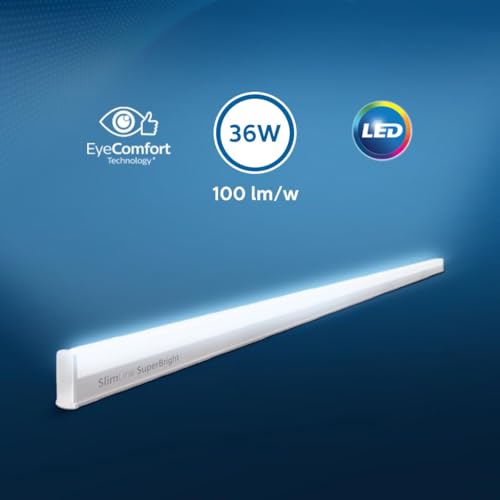 Image of Philips 36-watt LED Batten /Tubelight | Slimline Superbright Compact 4-ft LED Batten for Living Room & Bedroom | Cool Day Light, Pack of 10