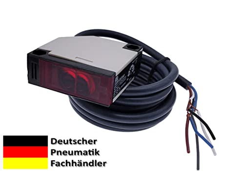 Reflektor-Lichtschranke 230 Volt AC Reflexions-Lichtschranke Lichtschranke mit Spiegel IR-Lichtschranke bis zu 4 Meter