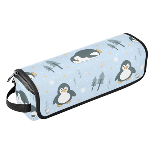 LI ZHI XIN Bolsa de viaje 2 en 1 para secador de pelo con alfombra resistente al calor, funda de almacenamiento para secador de pelo, rizador, caja de maquillaje, pingüino, copo de nieve, árbol y