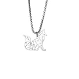 My Shape Fox Collar Animal del bosque Collares plateados femeninos Huecos colgantes Joyería Regalo para mujer