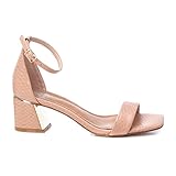 Suela antideslizante XTI 45270 Sandalia de Vestir de Mujer Nude, 39 EU (5.5 UK), talón