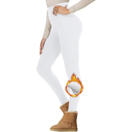 Thermo Leggings Damen Gefütterte Dick Thermoleggings Winter Thermohose High Waist Leggins Mit Fleece Innenfutter Warme Hose für Sport Gym Yoga Teenager Mädchen Sporthose Blau Armee grün Wein xl xxs l
