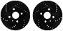 Dynamic Friction Company Rear Brake Rotors Drilled and Slotted Black - 8002-74039