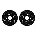 Dynamic Friction Company Rear Brake Rotors Drilled and Slotted Black - 8002-52024