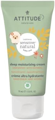 ATTITUDE Deep Moisturizing Body Cream, Plant and Mineral-Based Ingredients, Vegan and Cruelty-free Personal Care Products for Sensitive Skin, Unscented,75 mL
