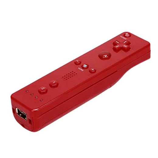 hetuioiyster Trådlös fjärrkontroll rörelsekänslig kontroll för Wii U Wiimote-konsol fjärrkontroll röd
