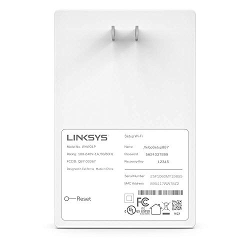 image for Linksys Velop Whole Home WiFi Intelligent Mesh System Wall Plug-in, Wo