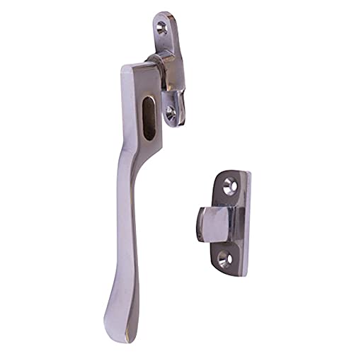 Merriway BH05928 Victorian Wedge Style Casement Fastener - Polished Chrome, Silver
