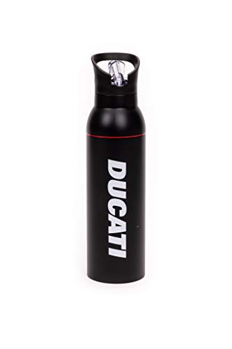 Ducati Borraccia Urban, Bici e Monopattini, Unisex Adulto, Nera, Taglia unica, Acciaio inossidabile