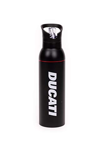 Ducati Unisex – Erwachsene Thermoflasche, Schwarz, Einheitsgröße, Edelstahl