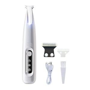 LED Pet Paws Trimmer for Dogs Cats Easy Grips Low Noise Cats Dog Paws Trimmer Grooming Shaver with Wide Head