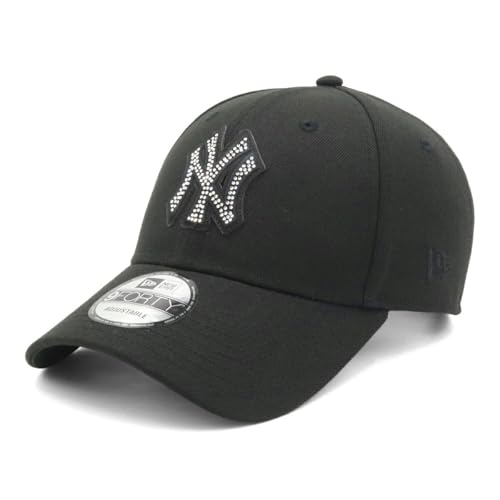 ニューエラ(new era) ニューエラキャップ 9FORTY ラインストーンMLB ONSPOTZ別注 NYブラック FREE 9Forty CS Rhinestone Logo Mlb New York Yankeesの画像