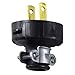Leviton 48646 15 Amp, 125 Volt Plug, Non-Grounding plug, Black