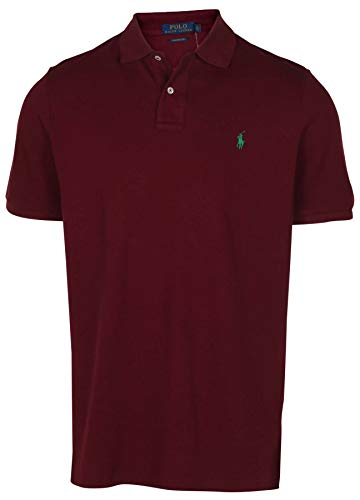 Polo Ralph Lauren Men Classic Fit Mesh Polo Shirt (Medium, Red