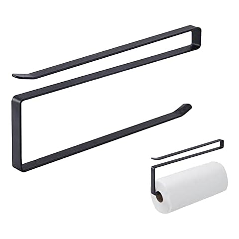 Rollenhalter Küche Ohne Bohren, Papier Handtuch Rollenhalter, Küchenrollenhalter zur Anbringung, Unterschrank Papierrollenhalter, Servietten Spender Schrank, für Küche Badezimmer Cover