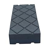 Alipis Schärfstein mit Gitterrillen Hochdicht Kompakt Manueller Schleifstein für Messer und Scheren Tragbarer Küchen Schleifhelfer Schwarz