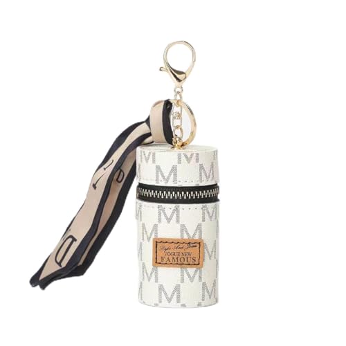 Mini bolsa balde vintage europeia e americana com pingente simples envelope de batom vintage, Branco, P