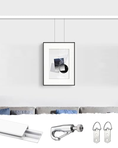 Cimaise pour tableau rail robuste et suspensions pour cimaises de studio