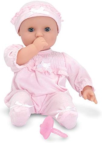 Melissa & Doug Mine to Love Jenna 12" Soft Body Baby Doll With Romper, Hat - Washable Doll Accessories, First For Toddlers 18 Months And Up