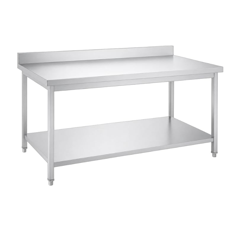 Professional Stainless Steel Table – 2000 x 600 mm with Low Shelf