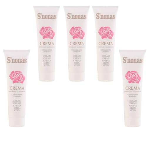 S’Nonas Crema de Manos Glicerinada – Pack 5 x 250 ml | Hidratación Profunda para Piel Seca | Absorción Rápida y Textura No Grasa
