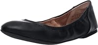 Amazon Essentials Damen Ballerinas Belice Zum Hineinschlüpfen, Schwarz Kunstleder, 39.5 EU