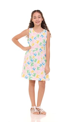 Image of Pink Angel 3-Pack Girls' Dresses, Kids Casual Fit and Flare Sleeveless Summer Dress & School Outfit, 100% Cotton