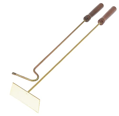 Aqbau® Set de 2 couverts de cheminée - Avec tisonnier et grattoir à cendres - Accessoire de cheminée - Moderne - Couverts de cheminée - Outil de cheminée Cover