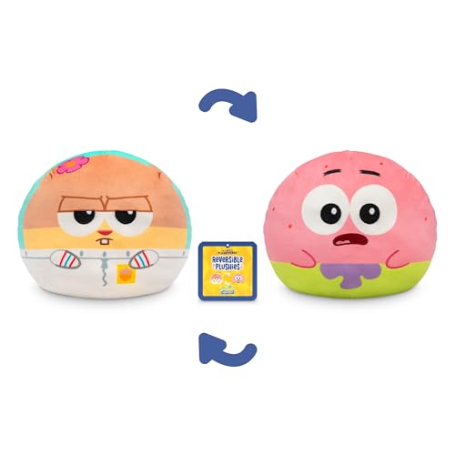 Image of TeeTurtle Reversible Spongebob Sandy & Patrick 6 Inch Flip Plush