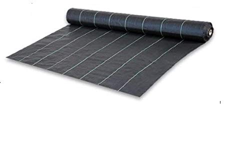 Bradas Bodengewebe Unkrautfolie 90g/qm - Mulchfolie- Unkrautschutzfolie Unkraut-Farbe:Schwarz-Maße:0,4 x 100m (40m²)- AT9404100
