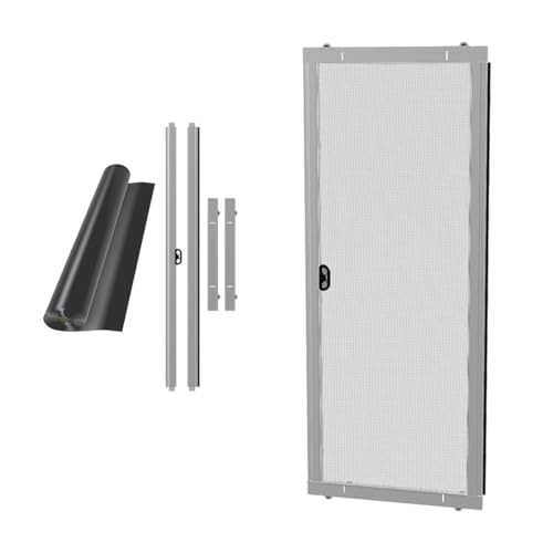 RiteScreen KD Mfit Sliding Screen Door Replacement, Ready-to-Assemble, Easy DIY, White, 36" - PetScreen – Adjustable Patio Screen Door Kit for Openings 78” - 81” Tall – Fits 95% of Doors in U.S.