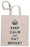 Keep Calm And Eat Brisket Bolsa De Compras Shopping Bag Beige