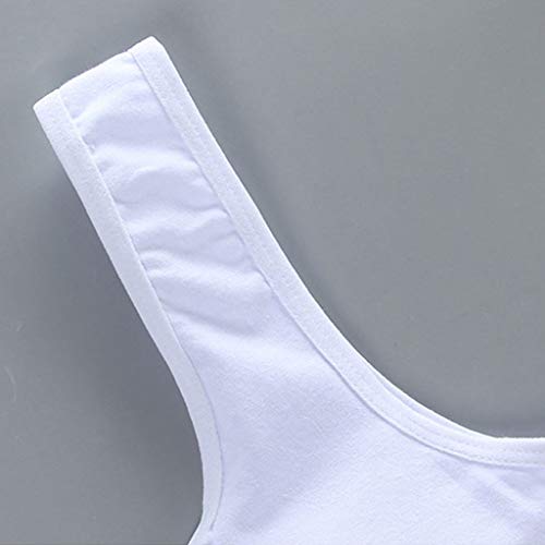 Horoshop Sutiã esportivo de algodão para meninas jovens, colete bralette para meninas da puberdade a