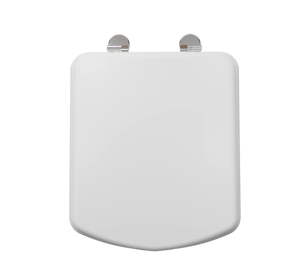 Adshank Toilet Seat Cover | White effect/color | Non Soft Close Hinges | Model : AI 6600010D 00 PTPn | Adaptable/Suitable for Duravit CARO #0 19809.