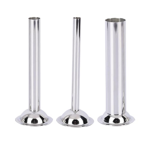 Bothyi 3Pcs Sausage Stuffer Tubes Stainless Steel 3 Sizes Filling Funnel for Enterprise Stuffer Lard Press Meat Grinder Accessories