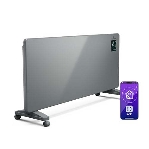 KLARSTEIN Bansin Smart 2500 radiateur électrique - 2500 W, contrôle Intelligent, Mural & sur Pied, Chauffage Rapide, économe, Verrouillage Parental,...