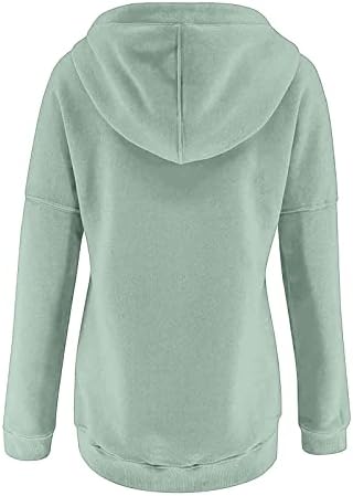 Womens Fall Fashion 2022 Loose Fit Hooded Sweatshirts Buttons/Quarter Zip Pullover Hoodies with Pocket Solid Color Tops 5 Womens Fall Fashion 2022 Loose Fit Hooded Sweatshirts Buttons/Quarter Zip Pullover Hoodies with Pocket Solid Color Tops
