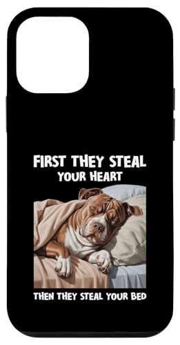 Pitbull Steal Your Heart Then Your Bed Sleeping Dog �s�b�g�u�� �X�}�z�P�[�X iPhone 12 mini �p