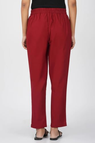 Image of Regular Fit Cotton Woman Trousers Pants Kurti Pant Casual Daily Formal Office Use