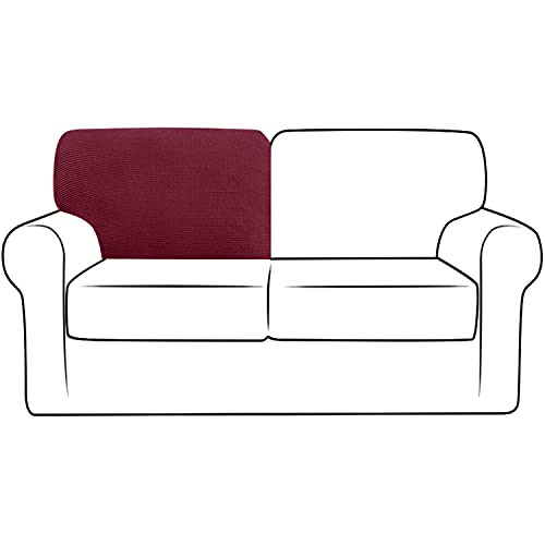 Housse de dossier de canapé extensible lot de 2 couleur sable pour fauteuil
