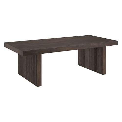 Henn&Hart 48" Wide Rectangular Coffee Table in Alder Brown, for Home, Living Room, Bedroom, Entertainment Room, Office