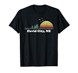 Vintage David City, Nebraska Home Souvenir Print T-Shirt